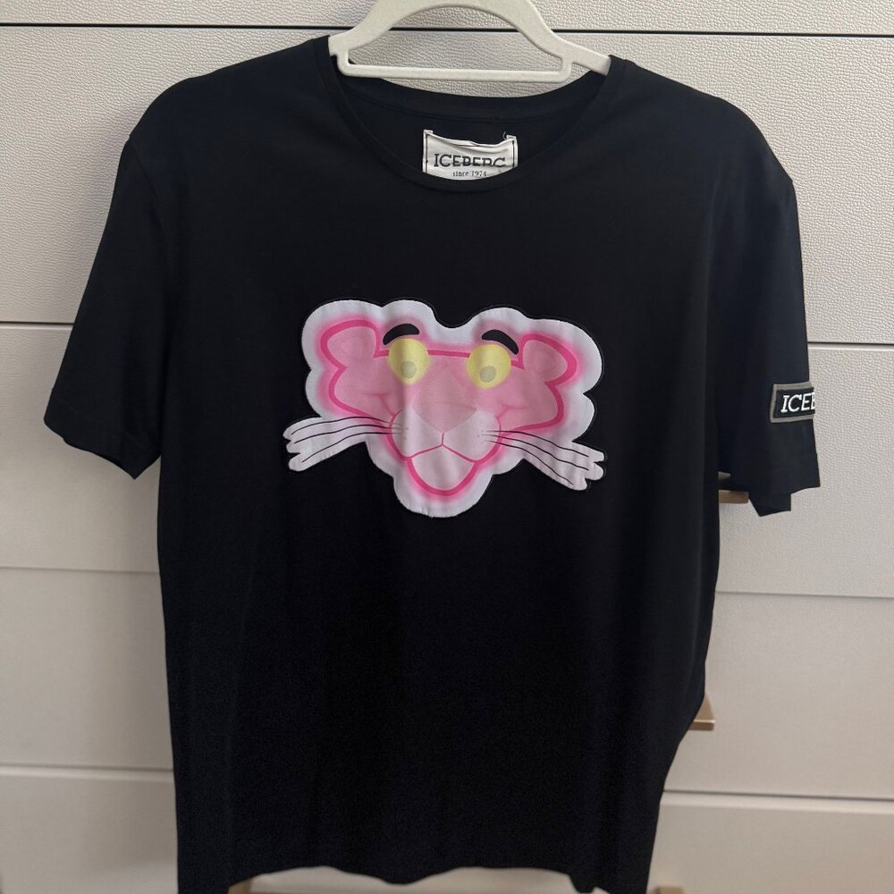 VINTAGE - Iceberg - Men's Pink Panther & Sylvester the Cat Stripe Tees - Size XL